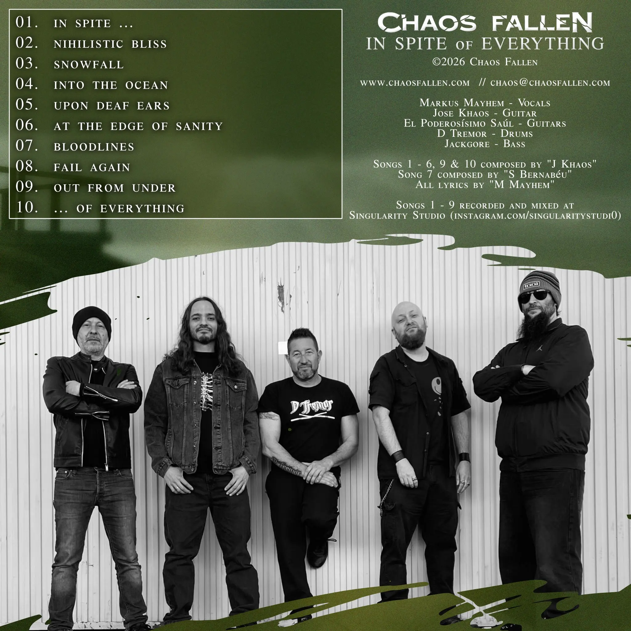 Chaos Fallen - In Spite of Everything - Rear Cover